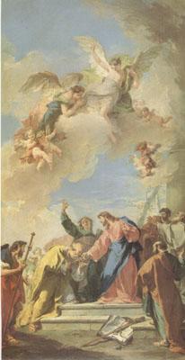 PITTONI, Giambattista Christ giving the Keys of Paradise to St Peter (mk05) Sweden oil painting art